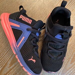 Puma Kids Black and Purple Sneakers